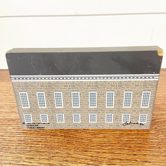 The Cat’s Meow | Vintage 1995 Series XIII Harrisburg Public Library Mini Wooden - Picture 2 of 8